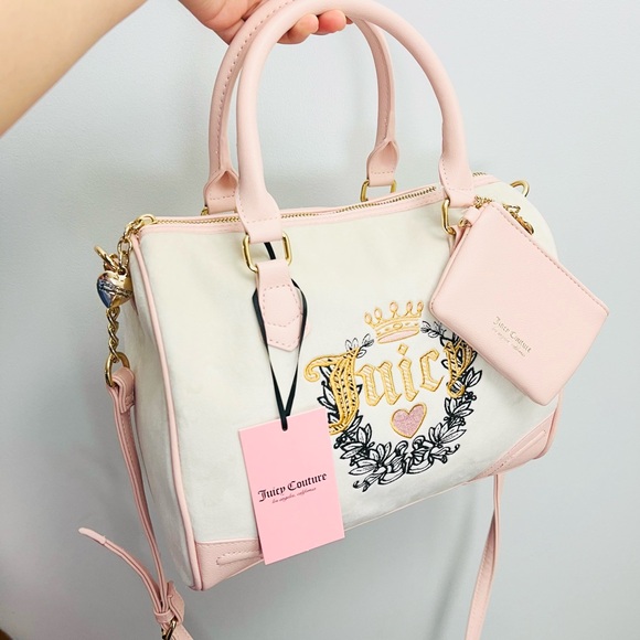 Juicy Couture Heritage Satchel - Cream/Pink - Picture 11 of 12
